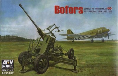 AFV CLUB 35187 1:35 Bofors 40mm Mk III Anti Aircraft Gun (British Version)