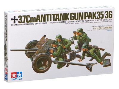 TAMIYA 35035 1:35 German 37mm Anti-Tank Gun Pak 35/36