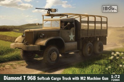 IBG 72084 1:72 Diamond T 968 Softcab Cargo Truck With M2 Machine Gun