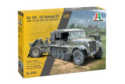 ITALERI 6595 1:35 Sd.Kfz. 10 Demag D7 with 7,5 cm lelG 18 and Crew
