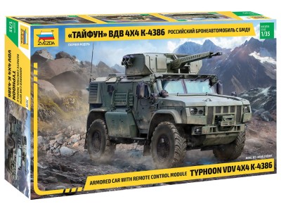 ZVEZDA 3648 1:35 Typhoon VDV 4x4 K-4386 Armored car with remote controled module