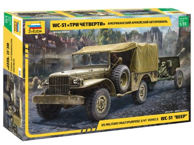 ZVEZDA 3656 1:35 WC-51 'Beep' US WWII Military Multi-Purpose Vehicle