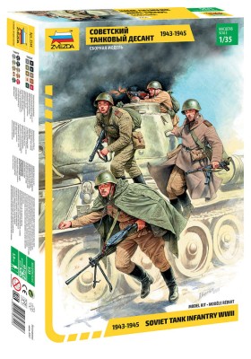 ZVEZDA 3544 1:35 Soviet Tank Infantry 1943-1945