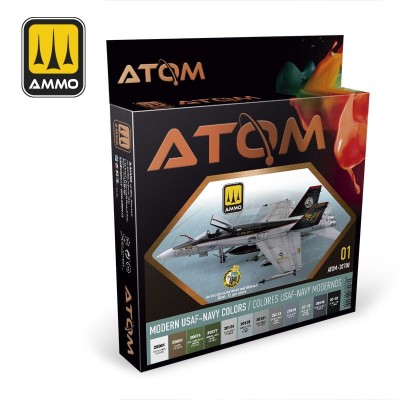 AMMO 20700 ATOM Modern USAF-NAVY Colors Set [PAINT SET]