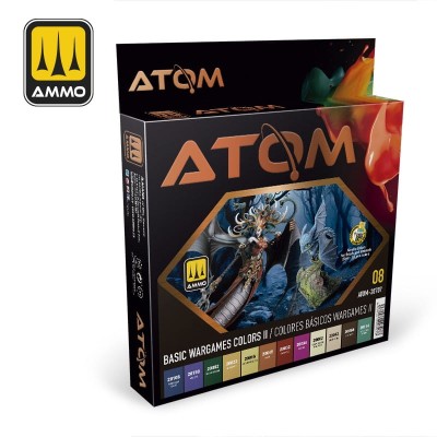 AMMO 20707 ATOM Basic Wargames Colors II Set [PAINT SET]