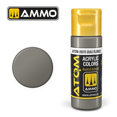 AMMO 20078 ATOM COLOR Grau RLM02 20ml (Grey) (RAL 7002)