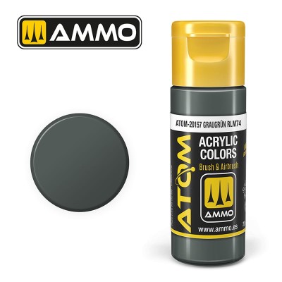 AMMO 20157 ATOM COLOR Graugrün RLM74 20ml (Green grey)
