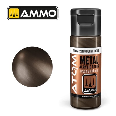 AMMO 20169 ATOM METALLIC Burnt Iron 20ml