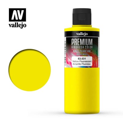 VALLEJO PREMIUM COLOR 63031 FLUO YELLOW 200ml (DUŻY)