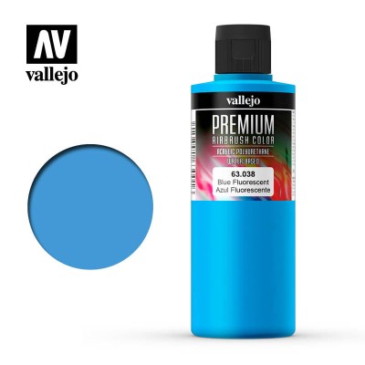 VALLEJO PREMIUM COLOR 63038 FLUO BLUE 200ml (DUŻY)