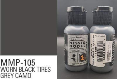 MISSION MODELS MMP-105 Worn Black Grey Tires/Camo 30ml
