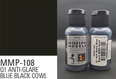 MISSION MODELS MMP-108 Japanese Q1 Anti Glare Blue Black WWII Cowl 30ml
