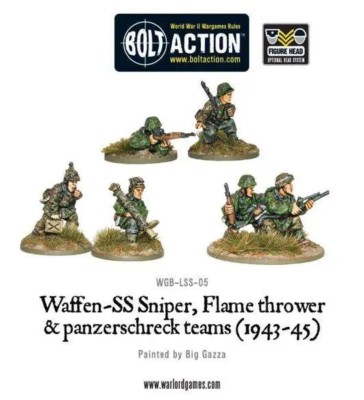 BOLT ACTION Waffen-SS Sniper, Flamethrower and Panzerschreck Teams (1943-45) [WGB-LSS-05]