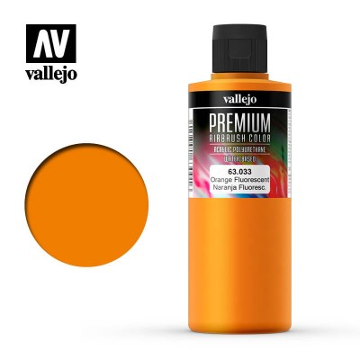 VALLEJO PREMIUM COLOR 63033 FLUO ORANGE 200ml (DUŻY)