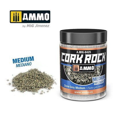 AMMO 8425 TERRAFORM CORK ROCK Stone Grey - Medium 100ml (kruszone kawałki korka)