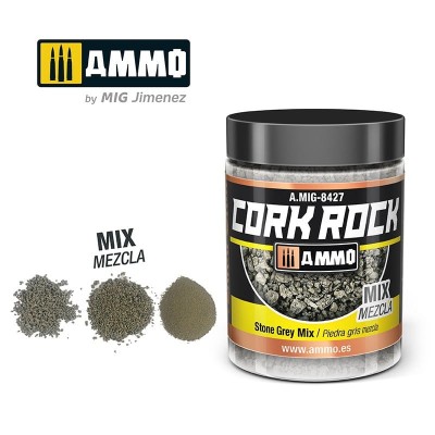AMMO 8427 TERRAFORM CORK ROCK Stone Grey - MIX 100ml (kruszone kawałki korka)