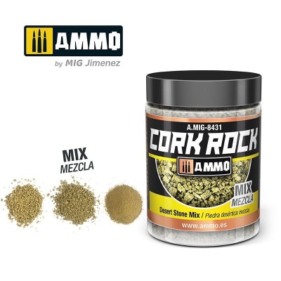 AMMO 8431 TERRAFORM CORK ROCK Desert Stone - MIX 100ml (kruszone kawałki korka)
