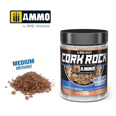 AMMO 8437 TERRAFORM CORK ROCK Crushed Brick - Medium 100ml (kruszone kawałki korka)