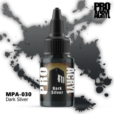 MONUMENT MPA-030 Pro Acryl: Dark Silver (22ml) [METALLIC]