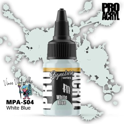MONUMENT MPA-S04 Pro Acryl: Vince Venturella White Blue (22ml) (Signature Series)