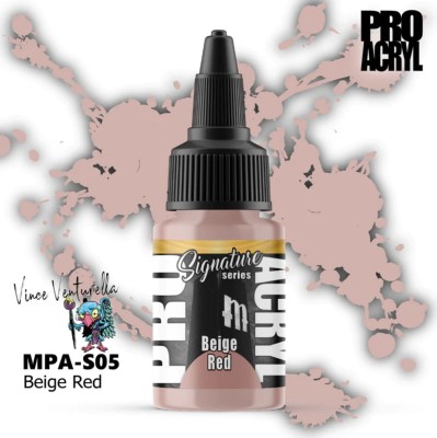 MONUMENT MPA-S05 Pro Acryl: Vince Venturella Beige Red (22ml) (Signature Series)