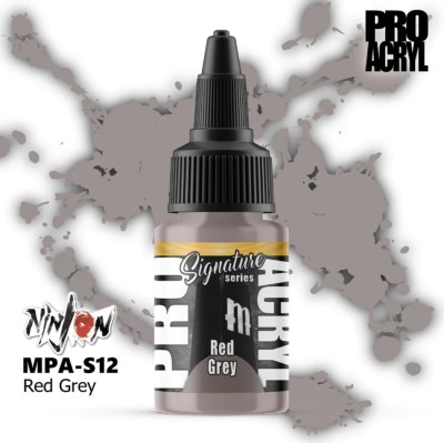 MONUMENT MPA-S12 Pro Acryl: Ninjon Red Grey (22ml) (Signature Series)