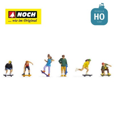 NOCH 15889 1:87 H0 FIGURKI Skateboarders (Deskorolkarze)
