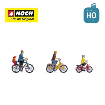 NOCH 15909 1:87 H0 FIGURKI Family on a Bike (Rodzina na przejażdżce rowerowej)