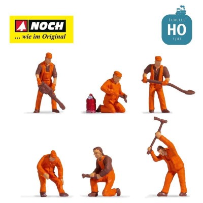 NOCH 18012 1:87 H0 FIGURKI Railway Construction Crew (Ekipa Budowy Kolei)