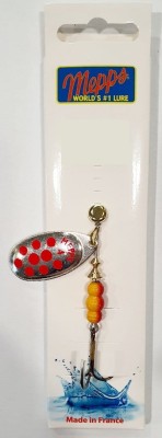 BŁYSTKA MEPPS AGLIA DECOREES srebrna / czerwone kropki nr4 (9g) #720430