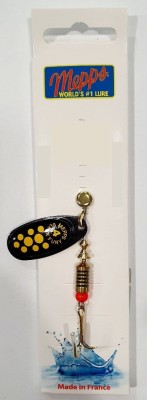 BŁYSTKA MEPPS BLACK FURY czarny / żółte kropki nr4 (8g) #724315