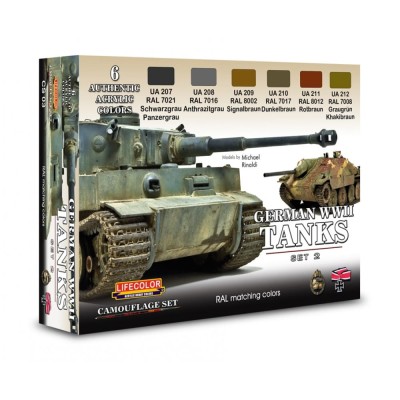 LIFECOLOR CS03 German WWII Tanks Set 2 [PAINT SET]