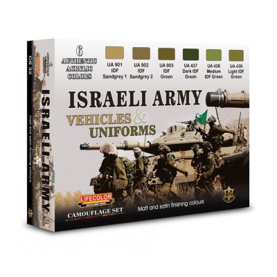 LIFECOLOR CS32 Israeli Army Vehicles & Uniforms [PAINT SET]