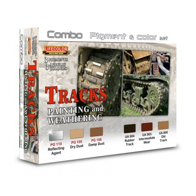 LIFECOLOR SPG02 Tracks Painting & Weathering Pigment & Colour [PAINT SET]