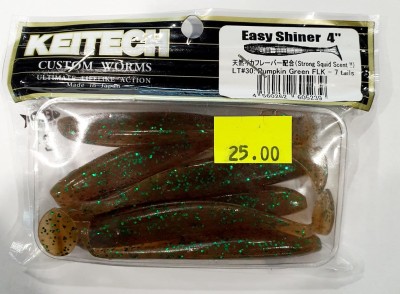 KEITECH EASY SHINER 4" (10cm) LT#30 Pumpkin Green FLK opak.- 7szt.