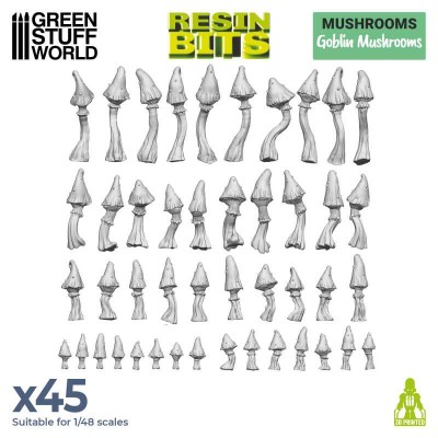 GSW 11620 3D printed - Goblin Mushrooms (SET 45pcs) (grzyby goblinów)