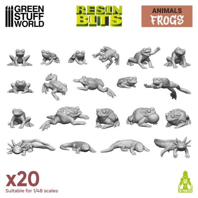 GSW 12294 3D printed - Frogs and Toads (SET 20pcs) (żaby i ropuchy)