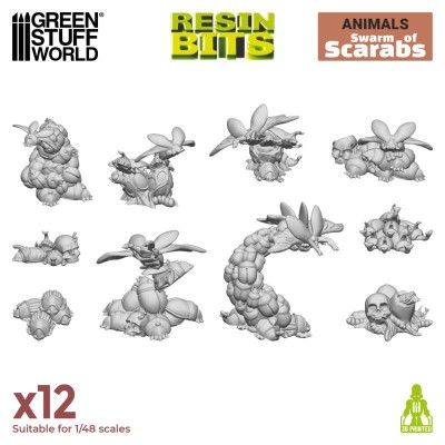 GSW 12666 3D printed - Swarm of Scarabs (SET 12pcs) (Rój Skarabeuszów)