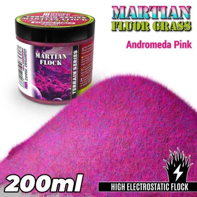 GSW 12617 Static Martian Fluor Grass Flock 4-6mm 200ml - Andromeda Pink (trawa statyczna)