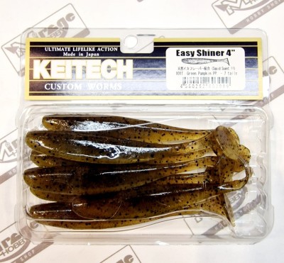 KEITECH EASY SHINER 4"(10cm) #101T Green Pumpkin PP (op. 7szt)