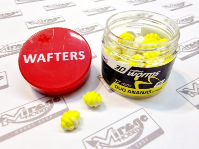 DUMBELLS MATCH PRO WORMS 3D WAFTER 12mm DUO PINEAPPLE (ananas) (opak. 20g)