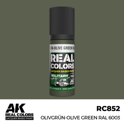 AK RC852 REAL COLORS Olivgrün-Olive Green RAL 6003 17ml (lacquer paint)