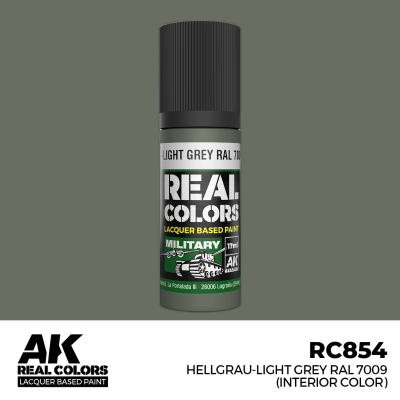 AK RC854 REAL COLORS Hellgrau-Light Grey RAL 7009 (interior color) 17 ml (lacquer paint)