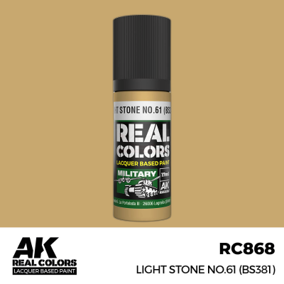 AK RC868 REAL COLORS Light Stone No.61 (BS381) 17ml (lacquer paint)
