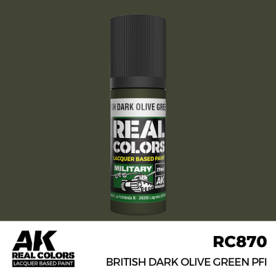 AK RC870 REAL COLORS British Dark Olive Green PFI 17ml (lacquer paint)