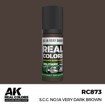 AK RC873 REAL COLORS SCC No.1A Very Dark Brown 17ml (lacquer paint)