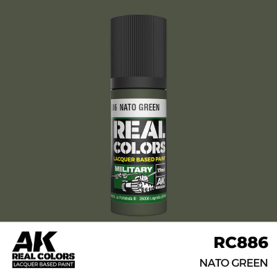 AK RC886 REAL COLORS NATO Green 17ml (lacquer paint)