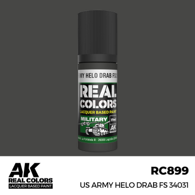 AK RC899 REAL COLORS US Army Helo Drab FS 34031 17ml (lacquer paint)
