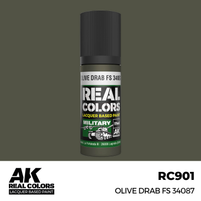 AK RC901 REAL COLORS Olive Drab FS 34087 17ml (lacquer paint)