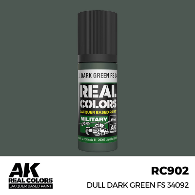 AK RC902 REAL COLORS Dull Dark Green FS 34092 17ml (lacquer paint)